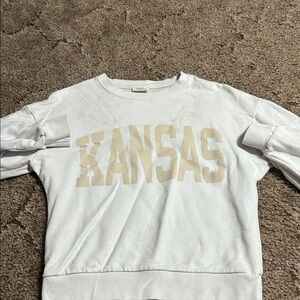 Reflex White Kids Sweatshirt with Kansas Print